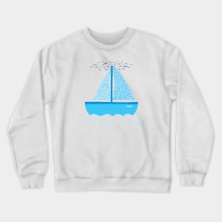 Cute sailboat Crewneck Sweatshirt